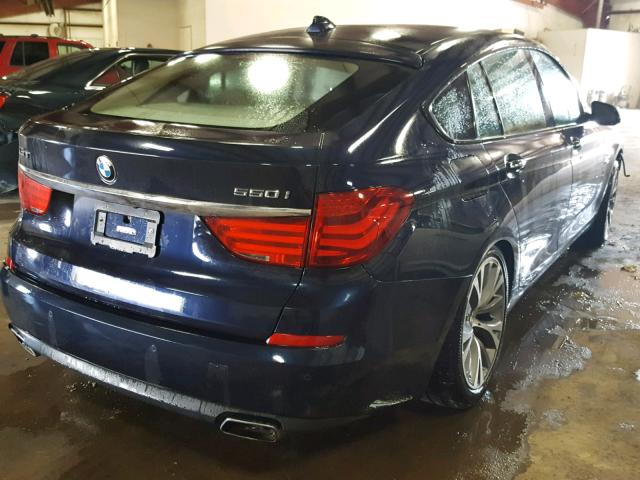 WBASP4C59BC341463 - 2011 BMW 550 XIGT BLUE photo 4