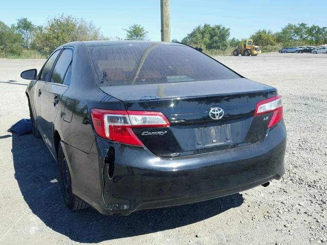 4T1BF1FK7EU309207 - 2014 TOYOTA CAMRY L BLACK photo 3