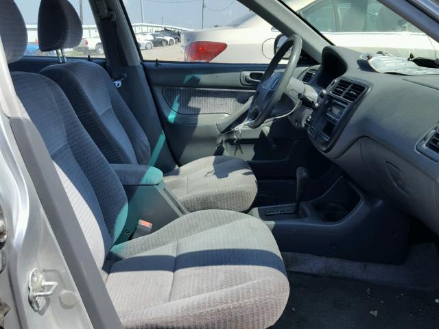 2HGEJ6616YH573306 - 2000 HONDA CIVIC BASE SILVER photo 5