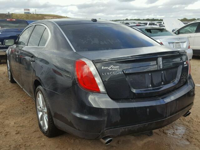 1LNHL9FT5AG611565 - 2010 LINCOLN MKS BLACK photo 3