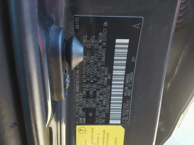 2T2HA31U15C072160 - 2005 LEXUS RX GRAY photo 10