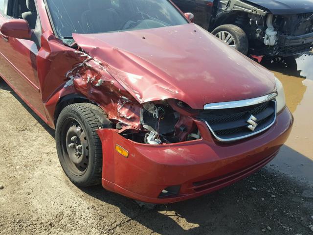 KL5JD56Z26K326266 - 2006 SUZUKI FORENZA MAROON photo 9