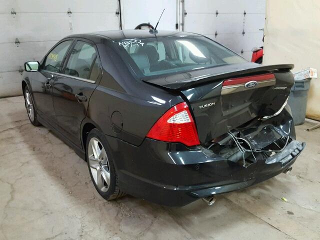 3FAHP0KC2BR106514 - 2011 FORD FUSION SPO BLACK photo 3