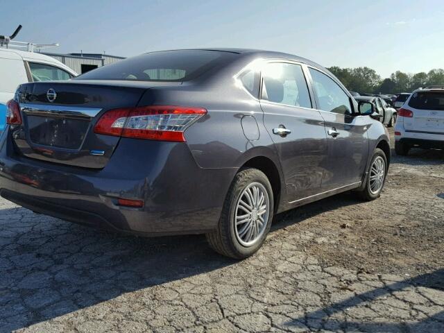 3N1AB7APXEL693062 - 2014 NISSAN SENTRA S GRAY photo 4