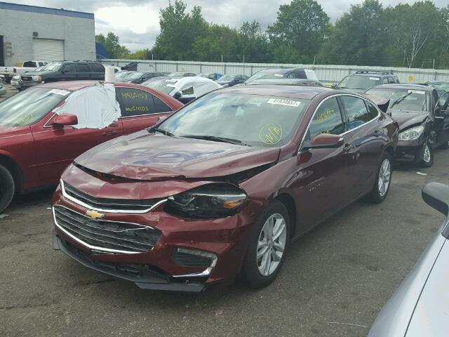 1G1ZE5ST1GF279214 - 2016 CHEVROLET MALIBU BURGUNDY photo 2