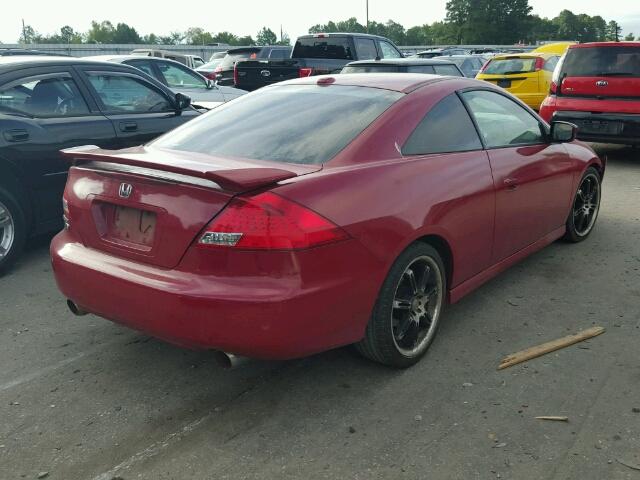 1HGCM81636A004647 - 2006 HONDA ACCORD EX RED photo 4