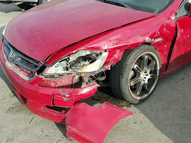 1HGCM81636A004647 - 2006 HONDA ACCORD EX RED photo 9