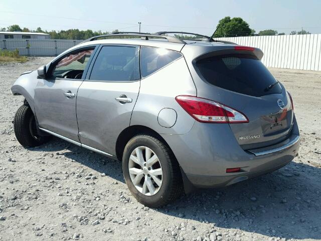 JN8AZ1MW7BW188146 - 2011 NISSAN MURANO S GRAY photo 3