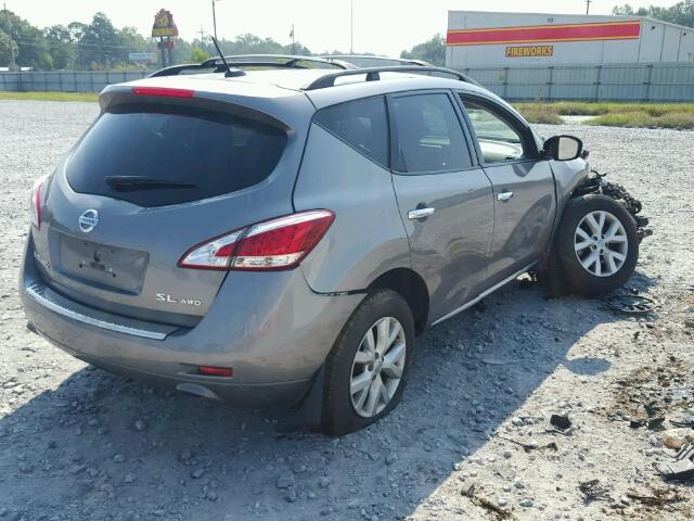 JN8AZ1MW7BW188146 - 2011 NISSAN MURANO S GRAY photo 4