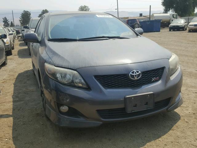 1NXBE40E09Z069897 - 2009 TOYOTA COROLLA XR CHARCOAL photo 1