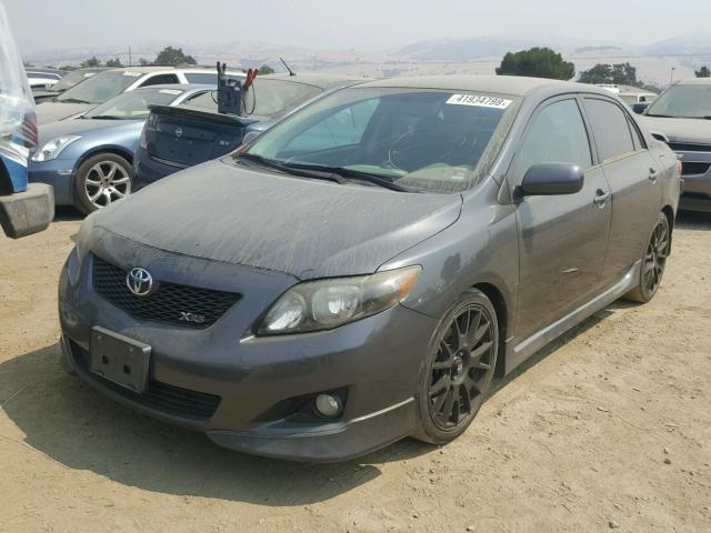 1NXBE40E09Z069897 - 2009 TOYOTA COROLLA XR CHARCOAL photo 2