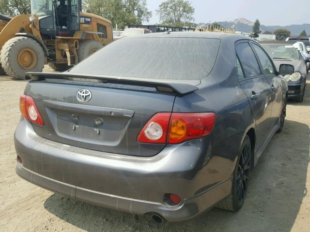1NXBE40E09Z069897 - 2009 TOYOTA COROLLA XR CHARCOAL photo 4