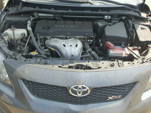 1NXBE40E09Z069897 - 2009 TOYOTA COROLLA XR CHARCOAL photo 7