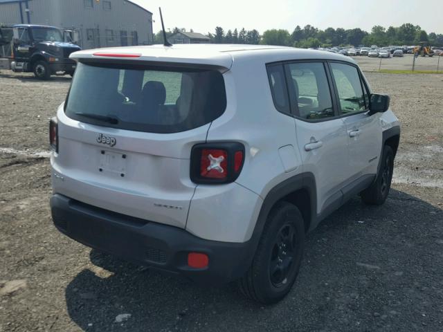 ZACCJBAT1GPE36732 - 2016 JEEP RENEGADE S SILVER photo 4