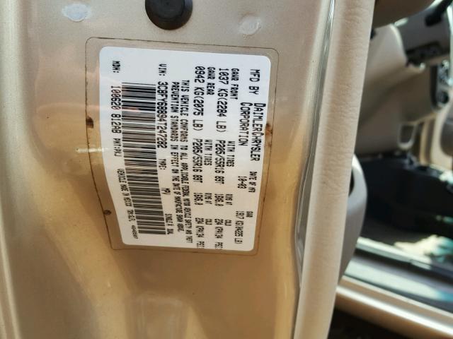 3C8FY68894T247282 - 2004 CHRYSLER PT CRUISER TAN photo 10