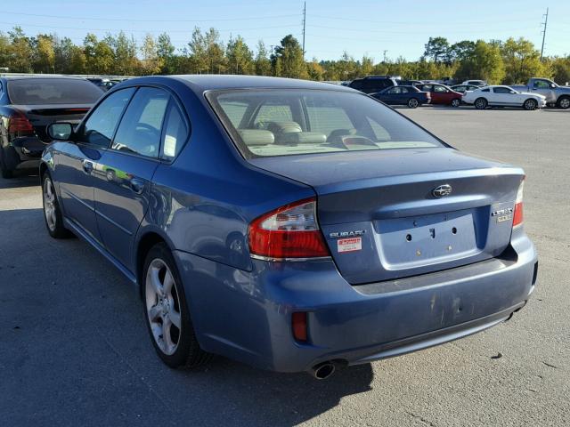 4S3BL616487208424 - 2008 SUBARU LEGACY BLUE photo 3