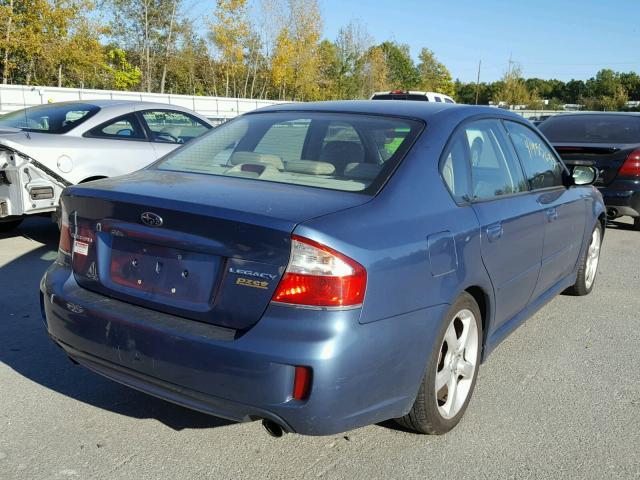 4S3BL616487208424 - 2008 SUBARU LEGACY BLUE photo 4