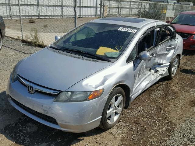 1HGFA16958L06537 - 2008 HONDA CIVIC EXL SILVER photo 2