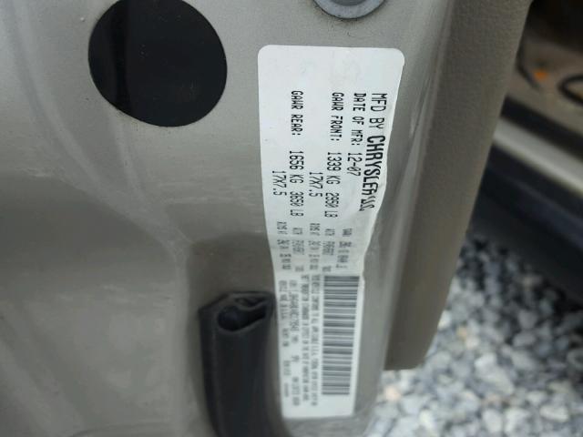 1J8HG48K48C179545 - 2008 JEEP COMMANDER TAN photo 10