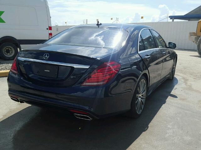 WDDUG8CB9GA216576 - 2016 MERCEDES-BENZ S BLUE photo 4