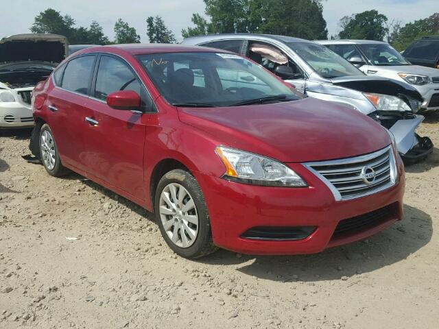 3N1AB7AP6EY255626 - 2014 NISSAN SENTRA S RED photo 1