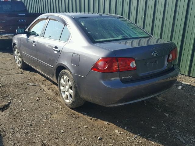 KNAGE123375100455 - 2007 KIA OPTIMA GRAY photo 3