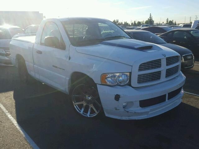 3D7HA16H05G858905 - 2005 DODGE RAM SRT10 WHITE photo 1