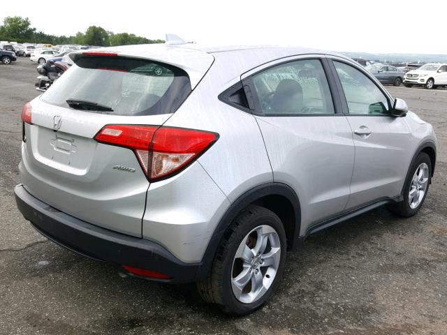 3CZRU6H36GM717940 - 2016 HONDA HR-V LX SILVER photo 4