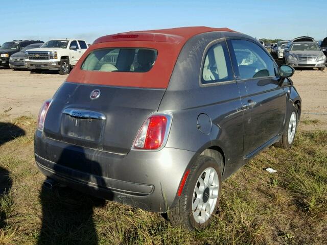 3C3CFFDR2DT737351 - 2013 FIAT 500 GRAY photo 4