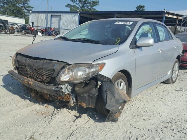 2T1BU4EE7AC464323 - 2010 TOYOTA COROLLA BA SILVER photo 2