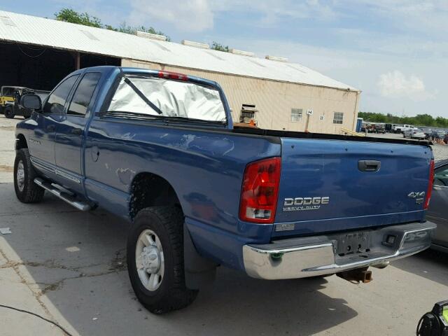 3D7KU28D94G173037 - 2004 DODGE RAM 2500 S BLUE photo 3