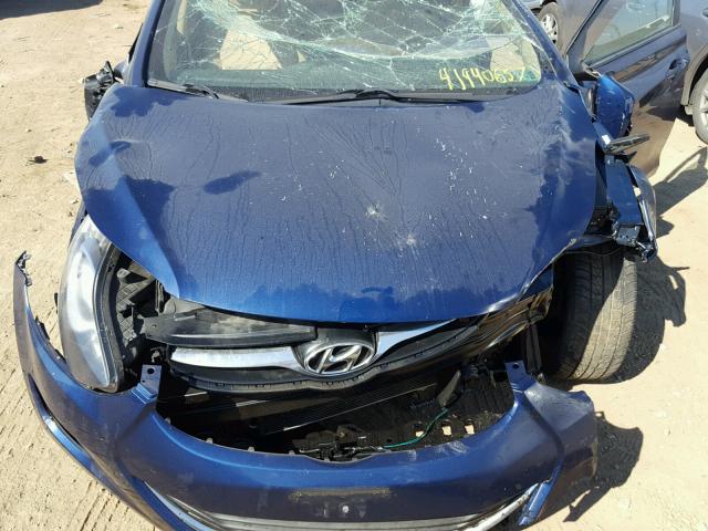 KMHDH4AE3DU705445 - 2013 HYUNDAI ELANTRA GL BLUE photo 7