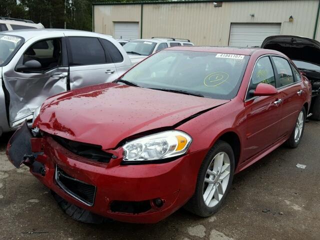 2G1WC5E34D1113955 - 2013 CHEVROLET IMPALA RED photo 2