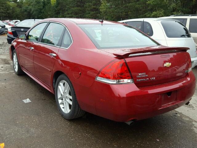 2G1WC5E34D1113955 - 2013 CHEVROLET IMPALA RED photo 3