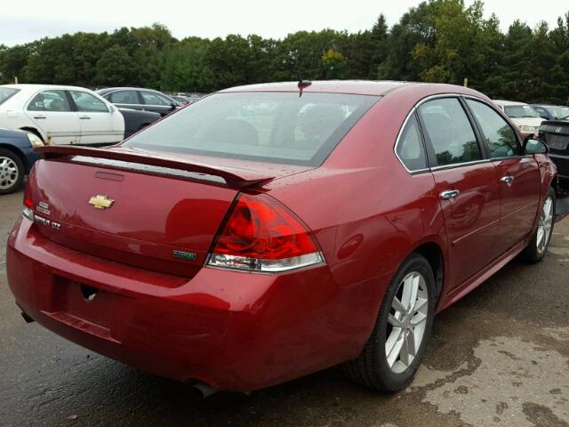 2G1WC5E34D1113955 - 2013 CHEVROLET IMPALA RED photo 4