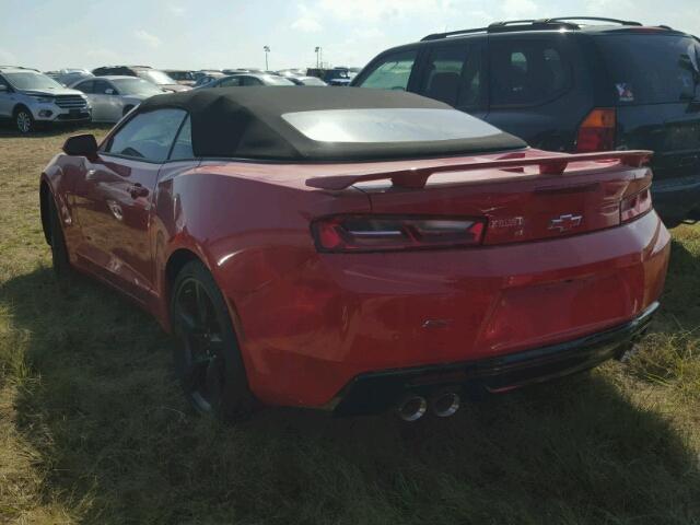 1G1FH3D75H0124393 - 2017 CHEVROLET CAMARO SS RED photo 3