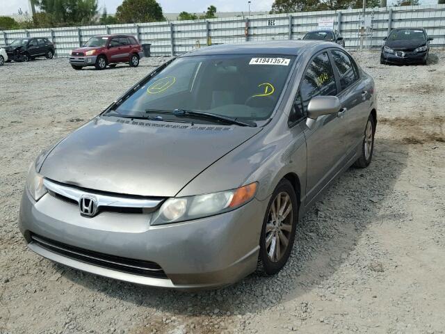 1HGFA165X7L036515 - 2007 HONDA CIVIC LX TAN photo 2