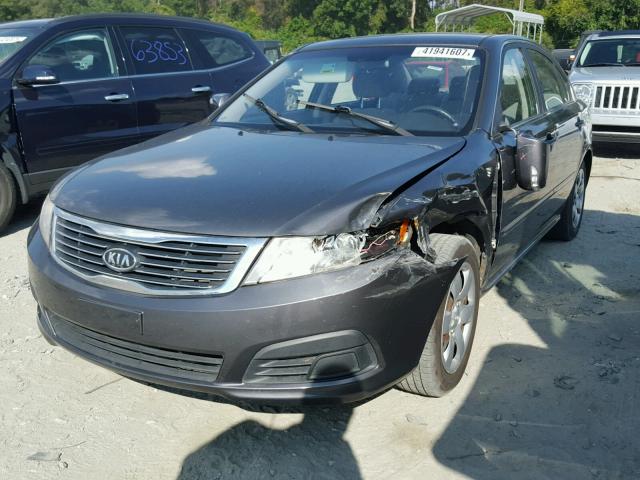 KNAGE228995361724 - 2009 KIA OPTIMA GRAY photo 2