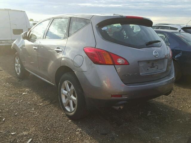 JN8AZ18W59W214988 - 2009 NISSAN MURANO GRAY photo 3