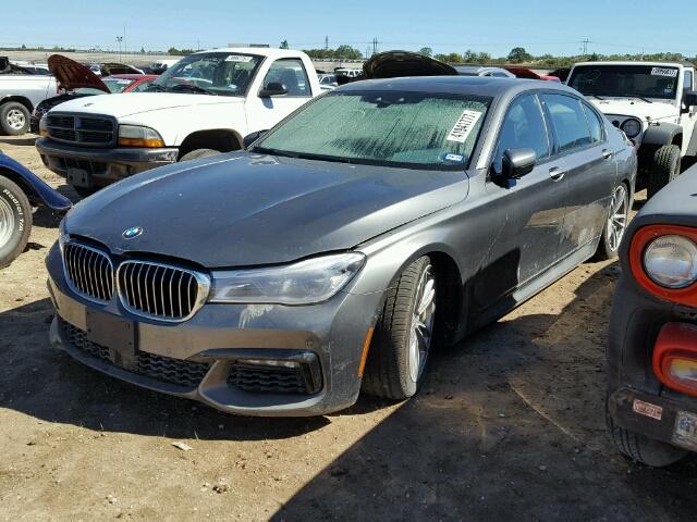 WBA7F2C54HG422272 - 2017 BMW 750 XI GRAY photo 2