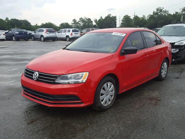 3VW2K7AJ1FM410697 - 2015 VOLKSWAGEN JETTA BASE Կարմիր լուսանկար 2