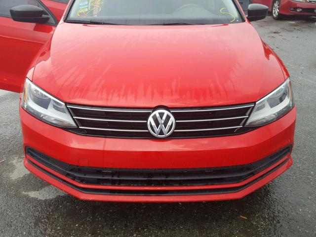 3VW2K7AJ1FM410697 - 2015 VOLKSWAGEN JETTA BASE Կարմիր լուսանկար 7