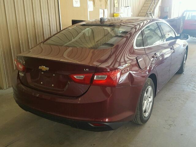 1G1ZB5ST7GF281915 - 2016 CHEVROLET MALIBU LS BURGUNDY photo 4