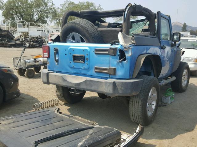 1J4AA2D19AL160145 - 2010 JEEP WRANGLER S BLUE photo 4