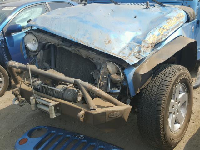 1J4AA2D19AL160145 - 2010 JEEP WRANGLER S BLUE photo 9