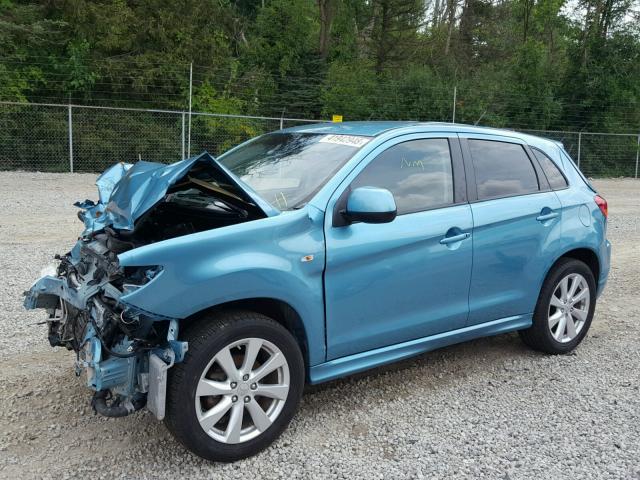 JA4AR4AU2CZ008663 - 2012 MITSUBISHI OUTLANDER BLUE photo 2