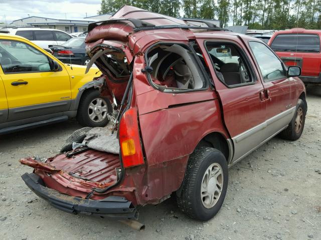 4N2XN11T9YD836406 - 2000 NISSAN QUEST SE BURGUNDY photo 4