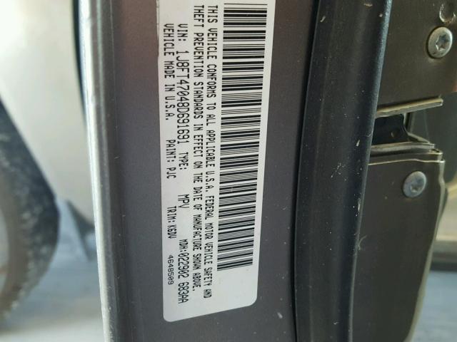 1J8FT47048D691691 - 2008 JEEP COMPASS SP BROWN photo 10