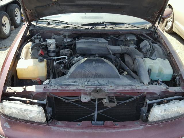 1G1BL53E3MW148580 - 1991 CHEVROLET CAPRICE BURGUNDY photo 7