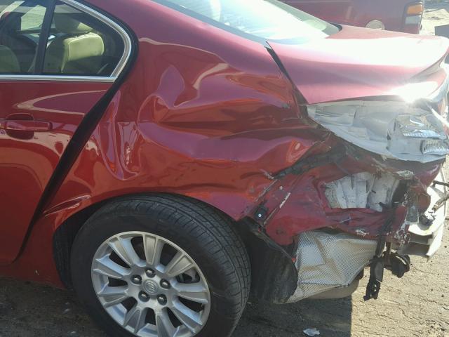 2G4GR5ER6D9248088 - 2013 BUICK REGAL RED photo 9